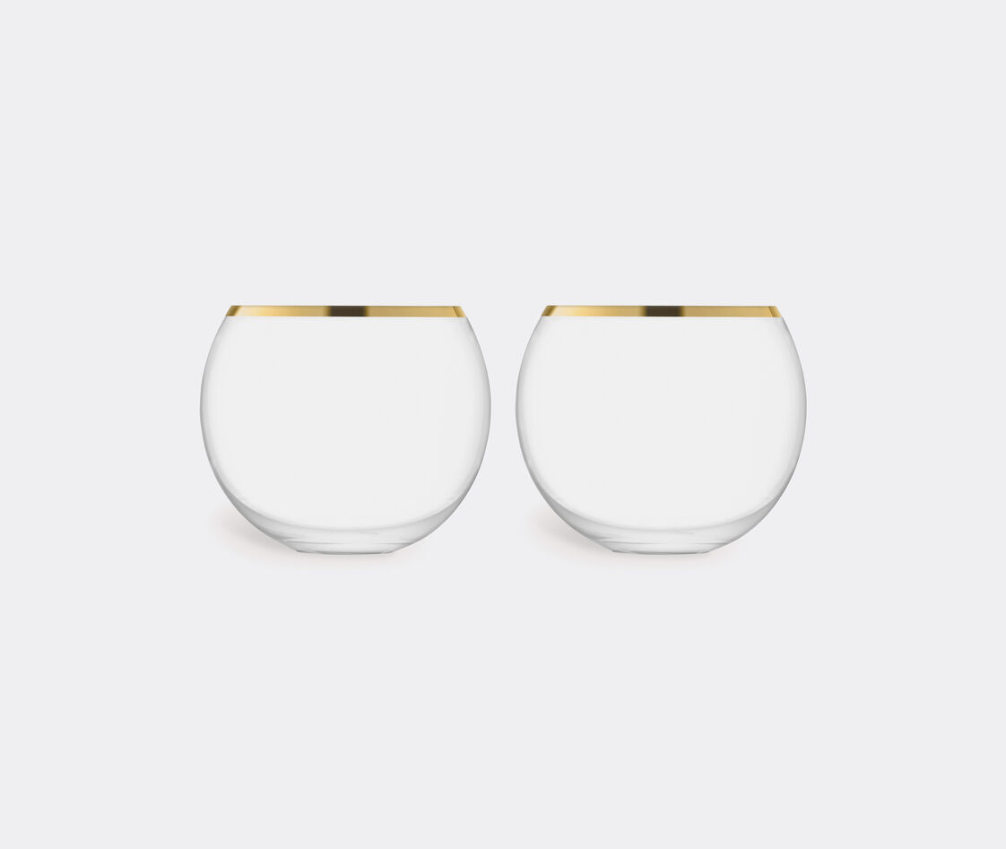 Lsa International Set Of Two Luca Tumbler Glasses In Gold