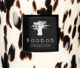 Baobab Collection 'Pearls Black' candle, large WHITE BAOB23PEA707MUL