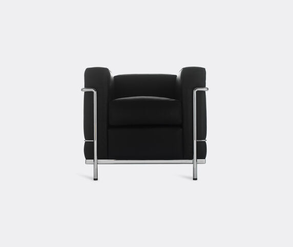 Cassina 'LC2-Fauteuil Grand Confort' petit padded armchair, black leather