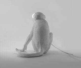 Seletti 'Monkey' lamp sitting, US plug WHITE SELE21RES828WHI