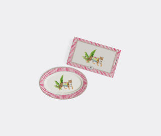 Lisa Corti 'Sariska' oval tray, pink PINK LICO25OVA770PIN