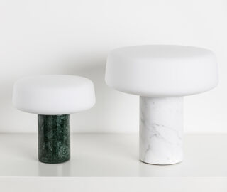 Case Furniture 'Solid Table Light', Serpentine marble, small, US plug MULTICOLOUR CAFU20SOL518GRN