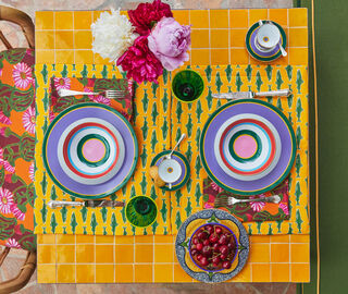 La DoubleJ 'Como Fish' tablemat, set of two, yellow YELLOW LADJ23TAB965YEL