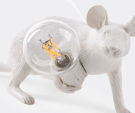 Seletti 'Mouse' lamp lie down, EU and USB plug WHITE SELE21LAM226WHI