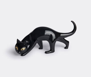 KPM Berlin 'Sneaking Cat' BLACK KPM118SNE316WHI