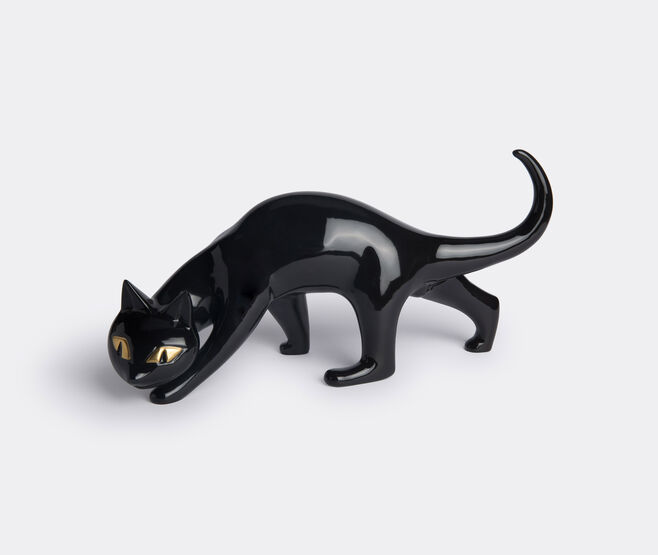 KPM Berlin 'Sneaking Cat' BLACK KPM118SNE316WHI