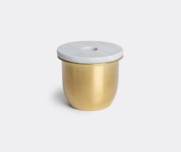 Grace Souky C3Small Container With Marble Lid Brass ${masterID} 2