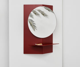 Atelier Ferraro &#39;Folded&#39; mirror, red RED ATFE24FOL960RED