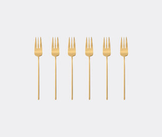 Sambonet '100' dessert fork, set of six, gold GOLD SAMB24GIF026GOL