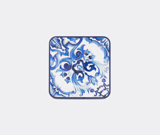 Dolce&amp;Gabbana Casa 'Blu Mediterraneo' square wooden tray, medium MULTICOLOUR DGCA22WOO841MUL