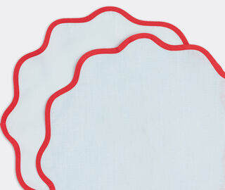 La DoubleJ 'Rainbow Celeste Cloud' tablemat, set of two TURQUOISE LADJ22CLO041LBL