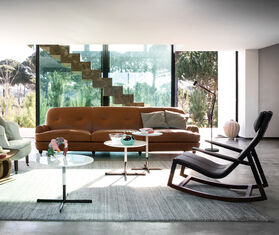 Poltrona Frau &#39;Don&#39;do&#39; rocking chair BROWN POFR20DON161BRW