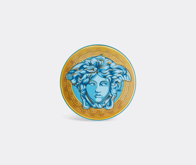 Rosenthal 'Medusa Amplified' service plate, blue coin MULTICOLOUR ROSE22MED526BLU