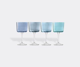 LSA International 'Gems' wine glass, set of four, sapphire BLUE LSAI23GEM378BLU