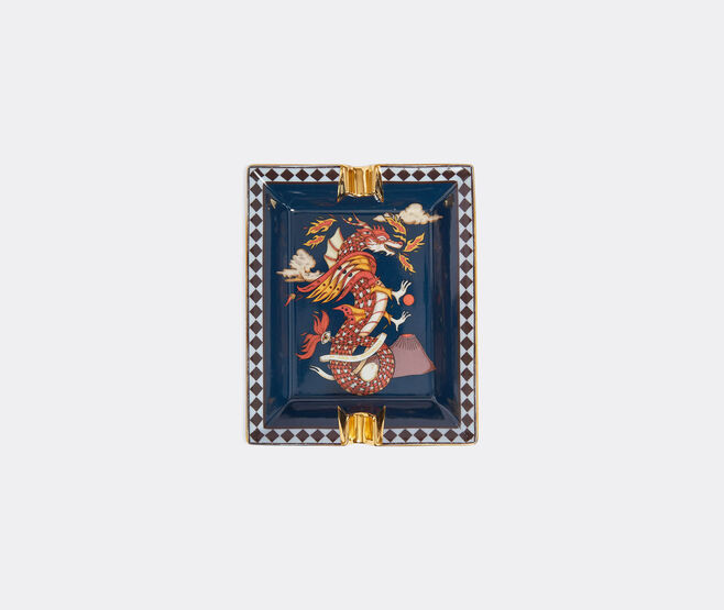 La DoubleJ 'The Dragon' ashtray, midnight blue BLUE LADJ25ASH455MUL