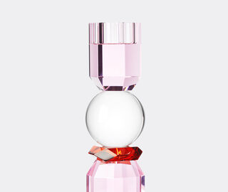 Reflections Copenhagen 'Memphis' tealight holder, clear, rose and red MULTICOLOUR REFL25MEM596MUL