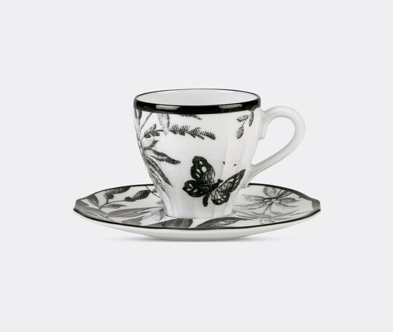 Gucci 'Herbarium' coffee cup with saucer, set of two, black  GUCC22HER160BLK