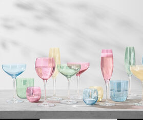 LSA International 'Polka' tealight holder, pastel, set of four MULTICOLOUR LSAI20POL339MUL