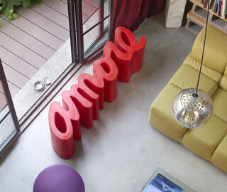 Slide 'Amore' bench RED SLID20AMO492RED