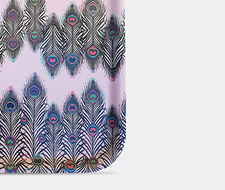 Les-Ottomans 'Peacock' square tray, set of two MULTICOLOUR OTTO21MAT856MUL