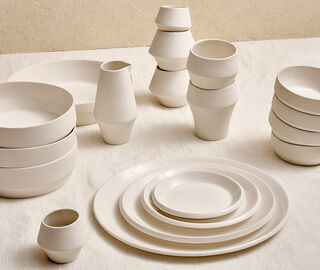 Pomax 'Kojin' dessert plate, set of four, white WHITE POMA26KOJ414WHI