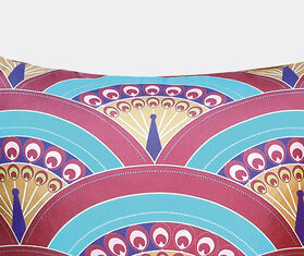 Les-Ottomans Silk cushion, peacock MULTICOLOUR OTTO20SIL344MUL