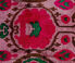Les-Ottomans Silk velvet cushion, pink and green Multicolor OTTO22VEL991MUL