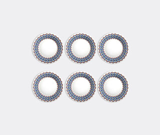 Missoni 'Zig Zag Jarris' dessert plate, set of six, blue MULTICOLOUR MIHO22ZIG385MUL
