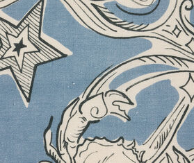 La DoubleJ &#39;Cosmos&#39; large napkin, set of two, light blue MULTICOLOUR LADJ25LAR086MUL