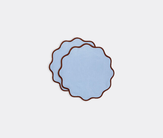 La DoubleJ 'Rainbow Sky Cloud' tablemat, set of two BLUE LADJ23CLO345LBL
