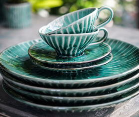 Serax 'Verde Lanza' starter plate, set of two, green GREEN SERA26PLA165GRN