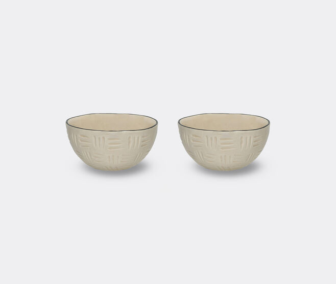 Pomax 'Meet the Kutis' serving bowl, set of two, ivory IVORY POMA26MEE209IVO