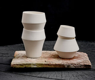 Pomax 'Kojin' tumbler, set of four, small, white WHITE POMA26KOJ131WHI