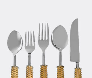 Les-Ottomans 'Rattan' cutlery, set of five MULTICOLOUR OTTO24SET945MUL