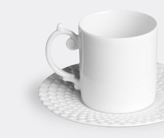 L'Objet 'Aegean' espresso cup and saucer, white WHITE LOBJ23AEG414WHI