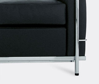 Cassina '2 Fauteuil Grand Confort' petit mod&egrave;le, trois places sofa, grey leather BLACK CASS21PAD459BLK