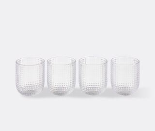 POLSPOTTEN 'Rooftop' tumbler, set of four, clear TRANSPARENT POLS25TUM273TRA
