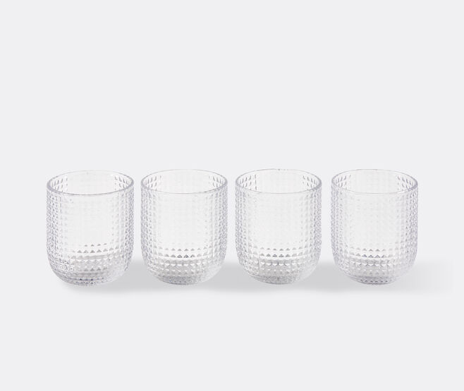 POLSPOTTEN 'Rooftop' tumbler, set of four, clear TRANSPARENT POLS25TUM273TRA