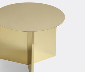 Hay &#39;Slit&#39; round table, small, brass BRASS HAY122SLI270BRA