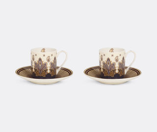 ETRO Home Interiors 'Zenith' coffee cup and saucer, set of two, white WHITE ETRO26ZEN165WHI
