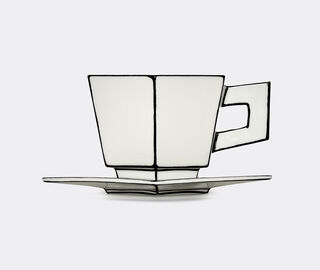 Serax 'Carte Blanche' cappuccino cup and saucer, set of two, white WHITE SERA25CAP706WHI