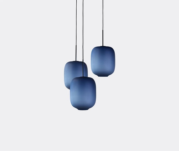 Cappellini 'Arya' three pendant lamp, blue, UK plug