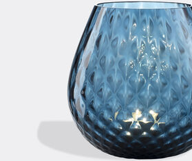 NasonMoretti 'Macram&eacute;' candle holder, medium, avio blue BLUE NAMO22CAN901BLU