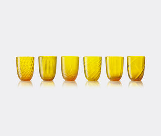 NasonMoretti 'Idra' water glass, set of six, yellow YELLOW NAMO20WAT139YEL