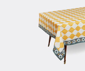 La DoubleJ &#39;Plaza&#39; linen tablecloth, large, yellow MULTICOLOUR LADJ24PLA472MUL