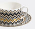 Missoni 'Zig Zag Gold' teacup and saucer, set of two Multicolour MIHO22ZIG330MUL