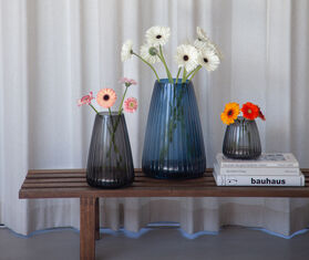 XLBoom &#39;Dim Stripe&#39; vase, extra large, blue BLUE XLBO25DIM025BLU