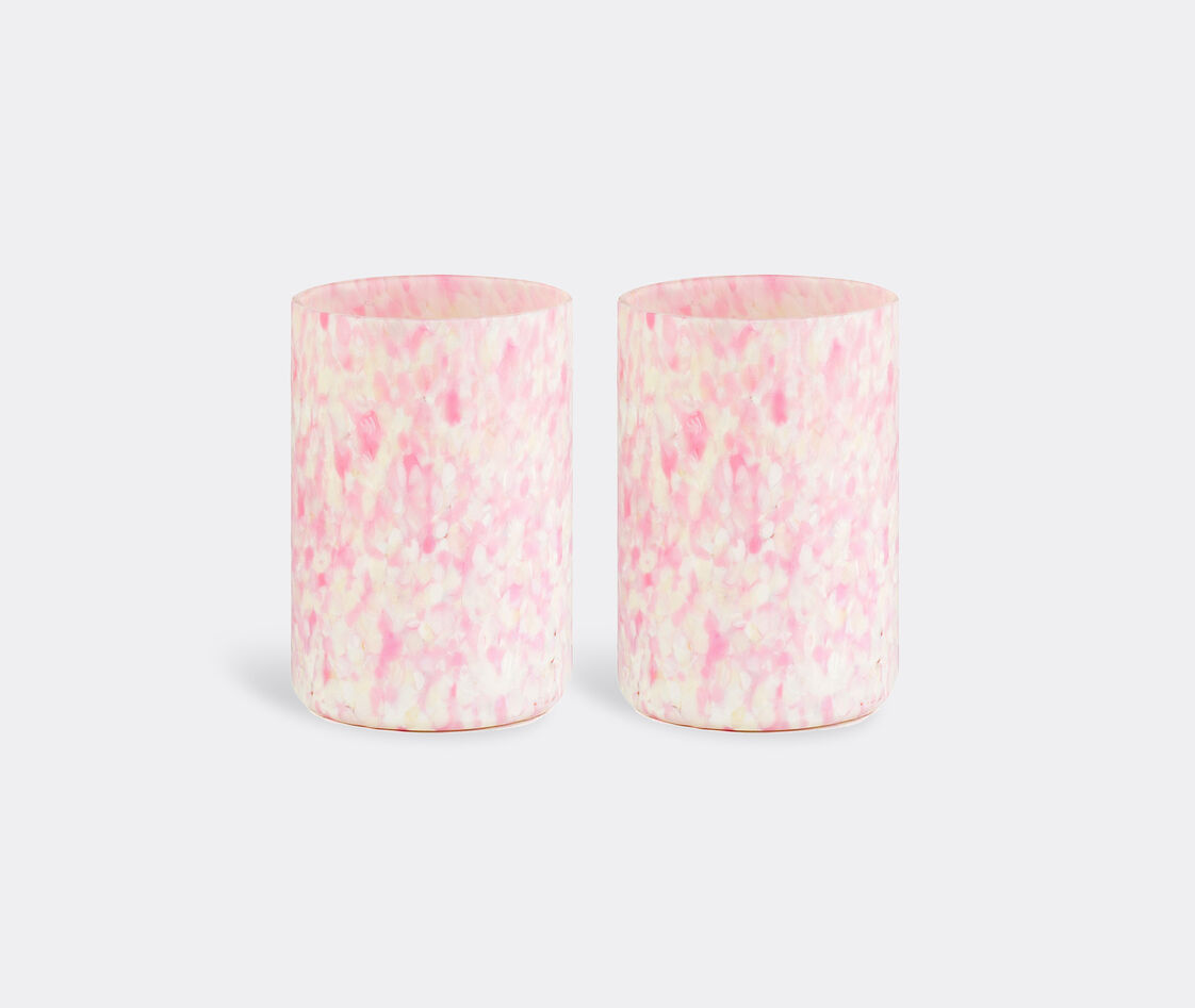 Stories Of Italy Glassware Ivory & Pink Uni
