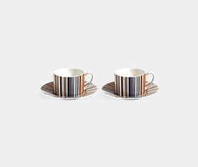 Missoni 'Stripes Jenkins' teacup and saucer, set of two, beige MULTICOLOUR MIHO22STR217MUL