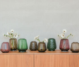 XLBoom &#39;Kuro Prism&#39; vase, small, smoky gray GREY XLBO25KUR506GRY